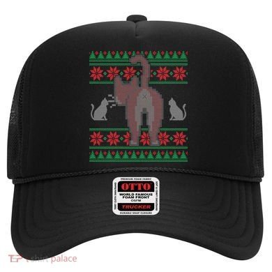 Cat Butt Ugly Christmas Sweater Design Hat