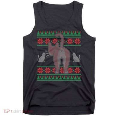 Cat Butt Ugly Christmas Sweater Design Tank Top