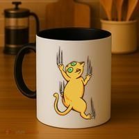 Cat Climbing Coffee Mug thumb 4