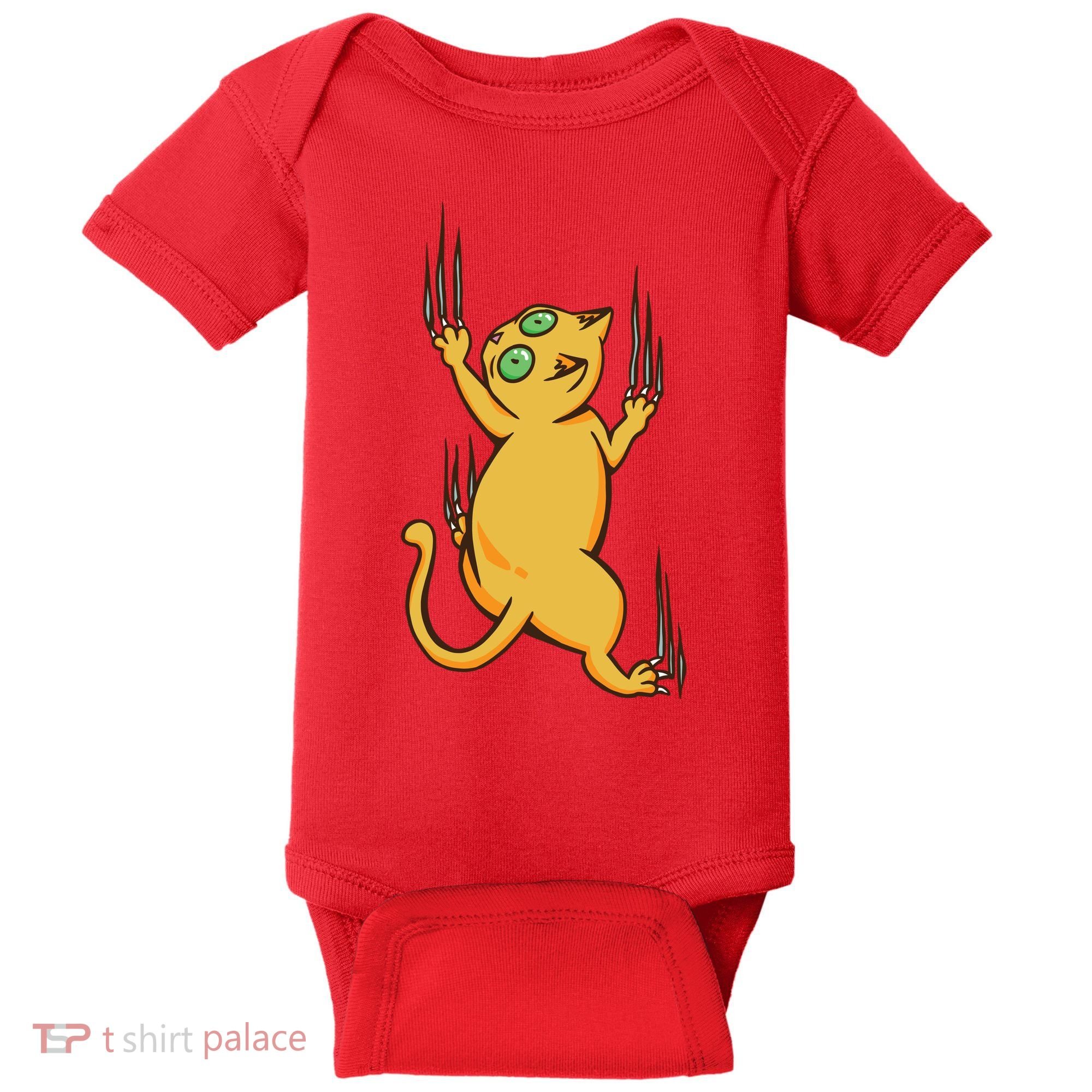Cat Climbing Baby Bodysuit