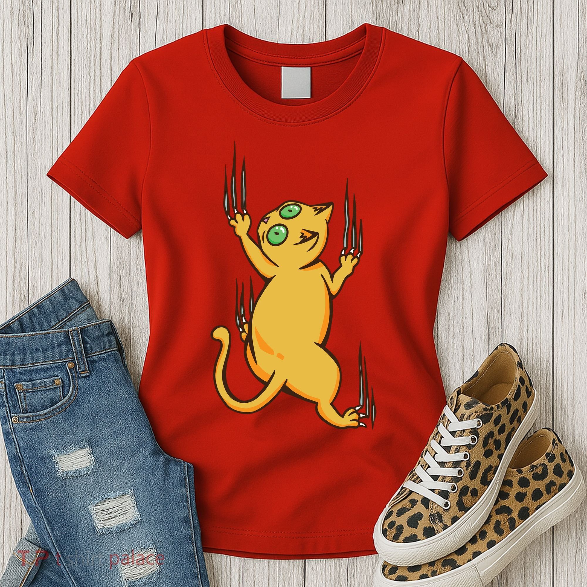 Cat Climbing Women's T-Shirt