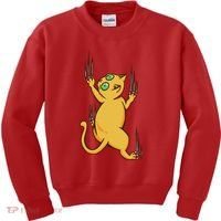 Cat Climbing Kids Sweatshirt thumb 0