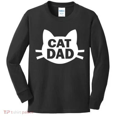 Cat Dad Kids Long Sleeve Shirt