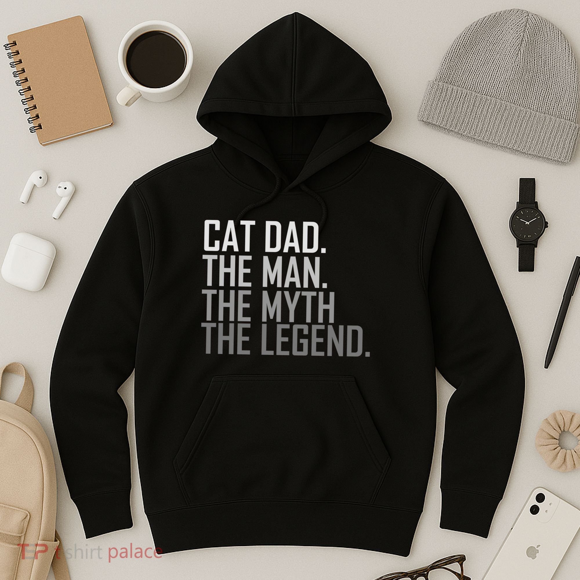 Cat Dad The Man Myth Legend Hoodie