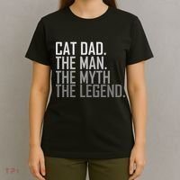 Cat Dad The Man Myth Legend T-Shirt thumb 4