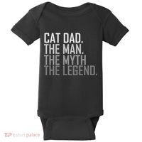 Cat Dad The Man Myth Legend Baby Bodysuit thumb 0