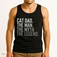 Cat Dad The Man Myth Legend Tank Top thumb 3