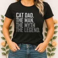 Cat Dad The Man Myth Legend Women's T-Shirt thumb 2