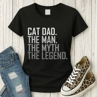 Cat Dad The Man Myth Legend Women's T-Shirt thumb 3