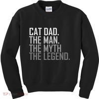 Cat Dad The Man Myth Legend Kids Sweatshirt thumb 0