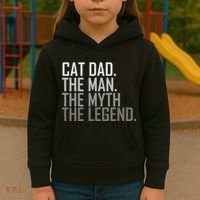 Cat Dad The Man Myth Legend Kids Hoodie thumb 3