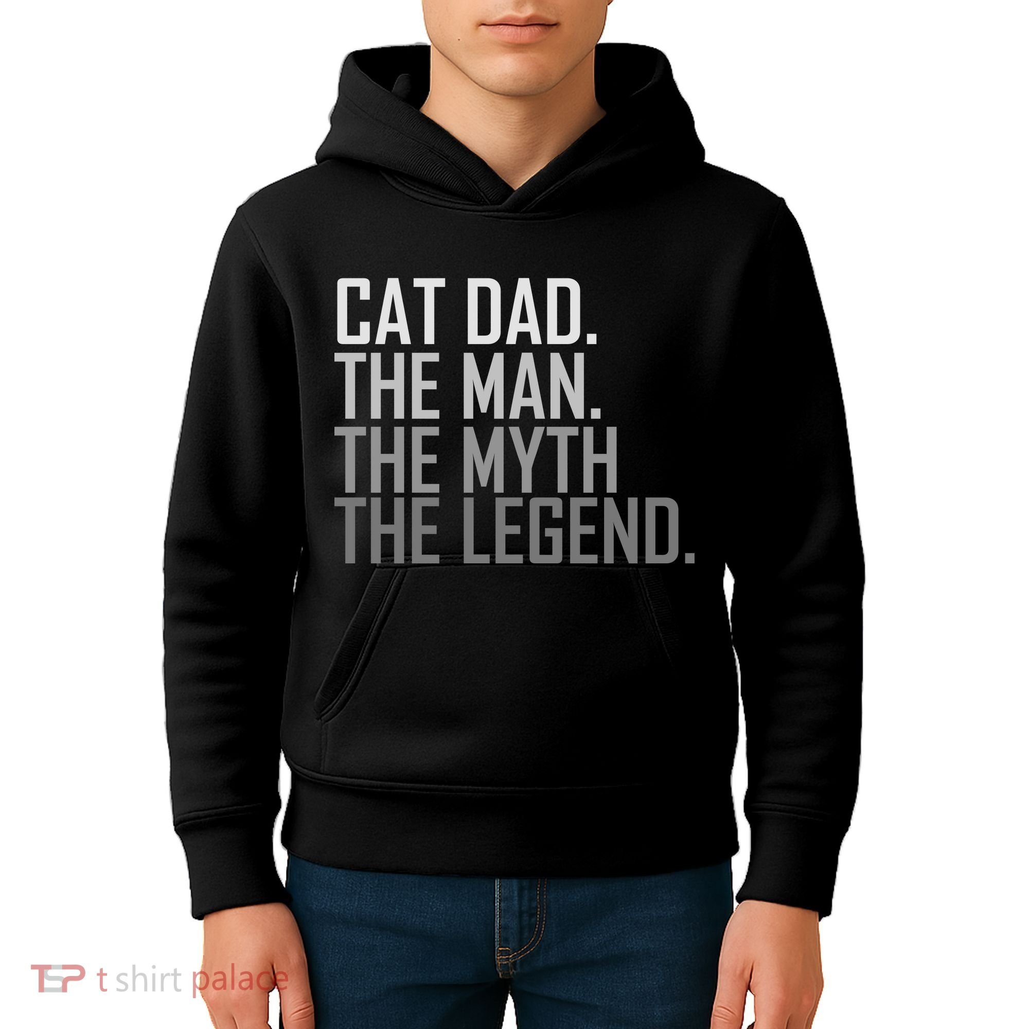 Cat Dad The Man Myth Legend Kids Hoodie