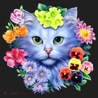 Cat Face With Flowers Hat thumb 2