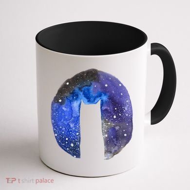 Cat Galaxy Coffee Mug back