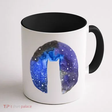 Cat Galaxy Coffee Mug back