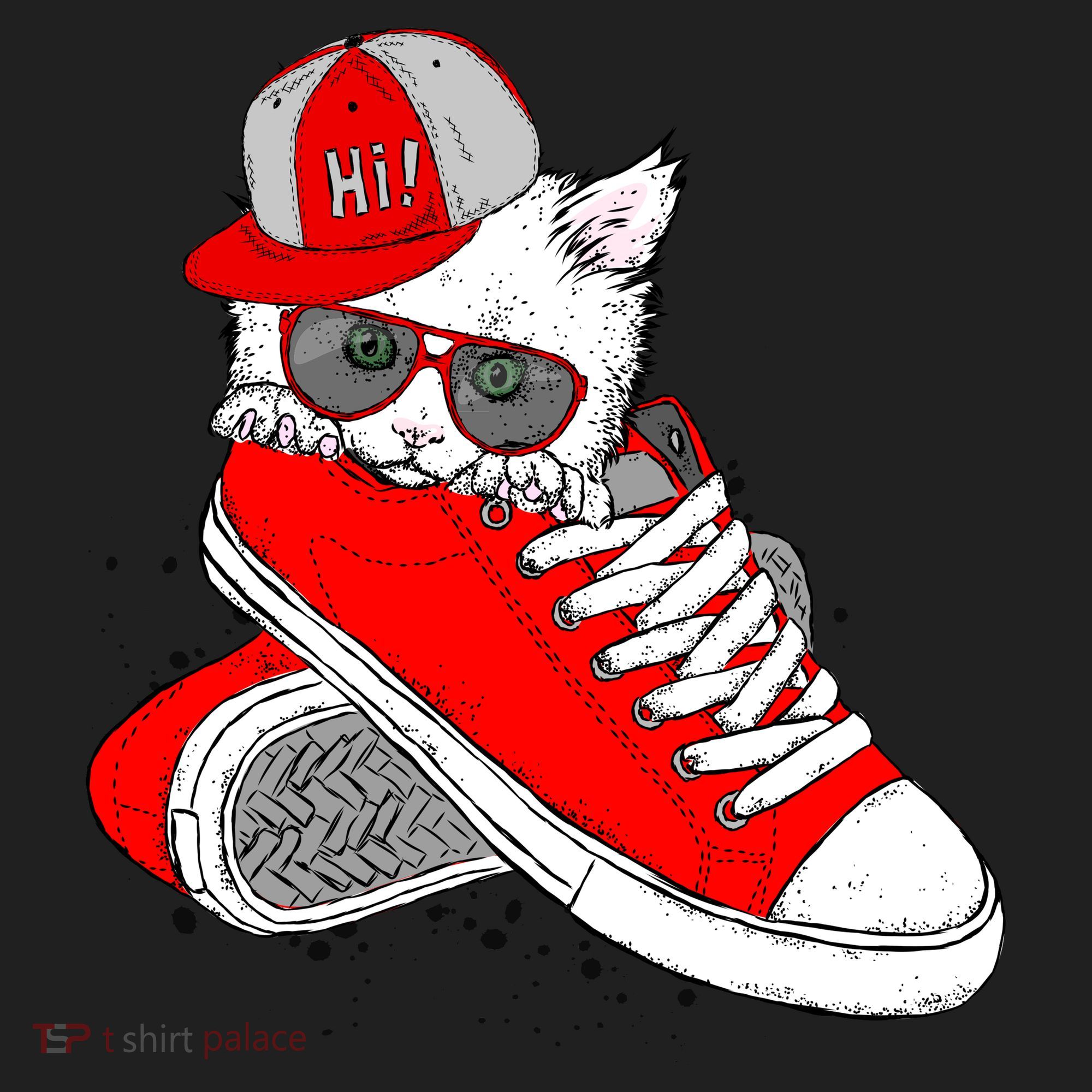 Cat In Red Sneakers Tumbler