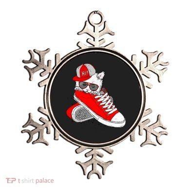 Cat In Red Sneakers Ornament