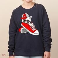 Cat In Red Sneakers Women's Sweatshirt thumb 0