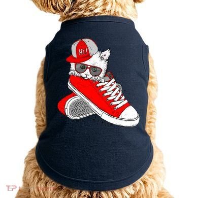 Cat In Red Sneakers Doggie Tank