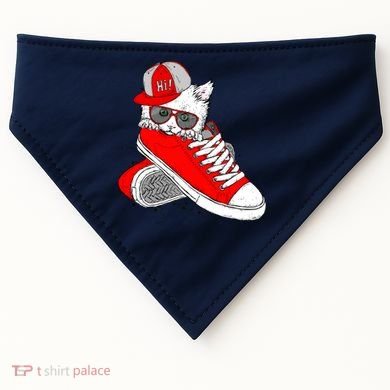 Cat In Red Sneakers USA-Made Doggie Bandana