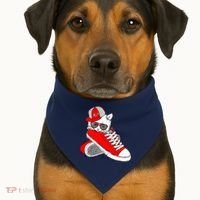 Cat In Red Sneakers USA-Made Doggie Bandana thumb 1