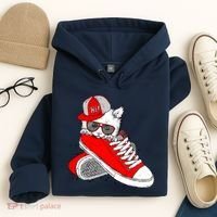 Cat In Red Sneakers Hoodie thumb 4
