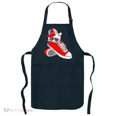 Cat In Red Sneakers Apron