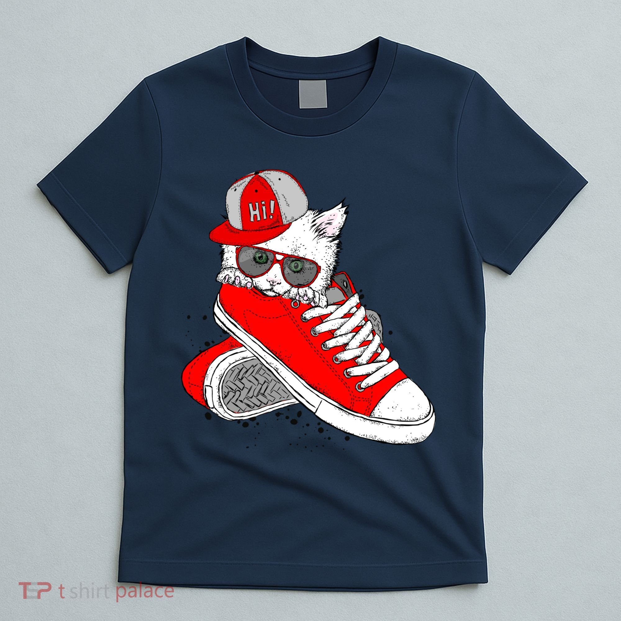 Cat In Red Sneakers T-Shirt