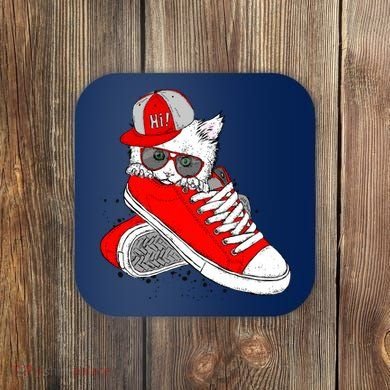 Cat In Red Sneakers Coaster