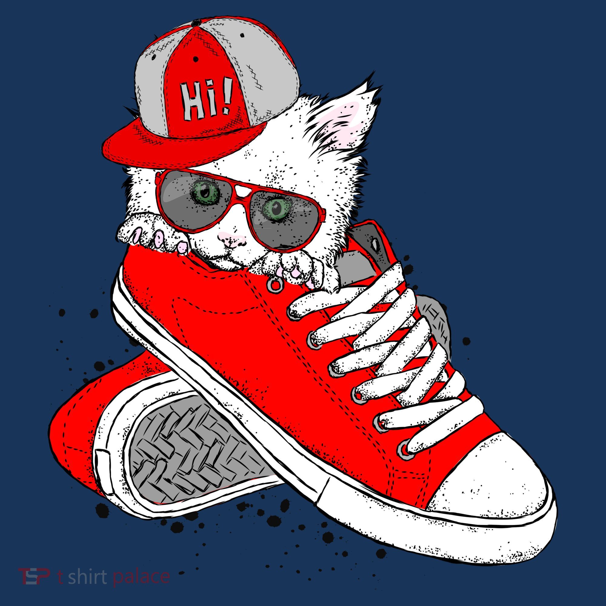 Cat In Red Sneakers Coaster