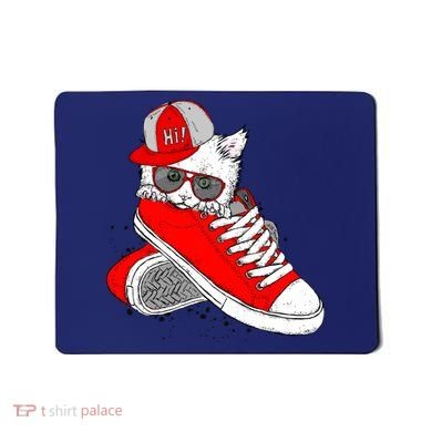 Cat In Red Sneakers Mousepad