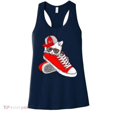 Cat In Red Sneakers Women's Tank Top