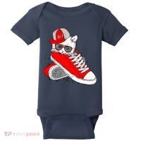 Cat In Red Sneakers Baby Bodysuit thumb 0