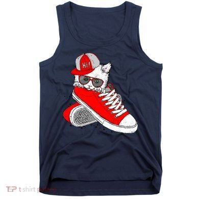 Cat In Red Sneakers Tank Top