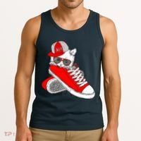 Cat In Red Sneakers Tank Top thumb 3