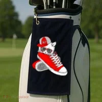 Cat In Red Sneakers Golf Towel thumb 2