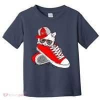 Cat In Red Sneakers Toddler T-Shirt thumb 0