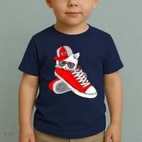 Cat In Red Sneakers Toddler T-Shirt thumb 2