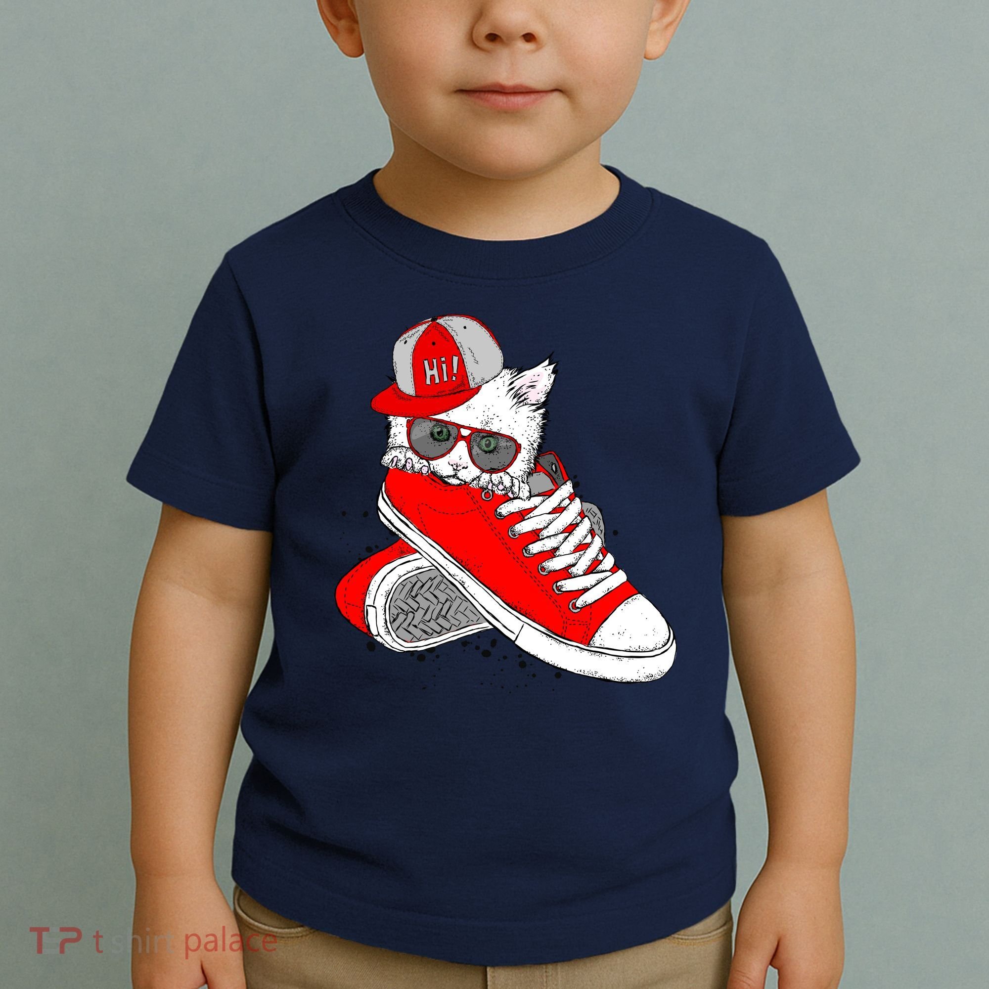 Cat In Red Sneakers Toddler T-Shirt