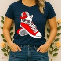 Cat In Red Sneakers Women's T-Shirt thumb 2