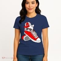 Cat In Red Sneakers Women's T-Shirt thumb 4