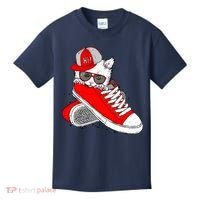Cat In Red Sneakers Kids T-Shirt thumb 0