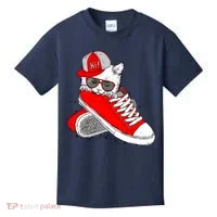 Cat In Red Sneakers Kids T-Shirt thumb 0