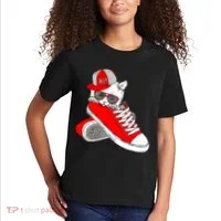 Cat In Red Sneakers Kids T-Shirt thumb 2