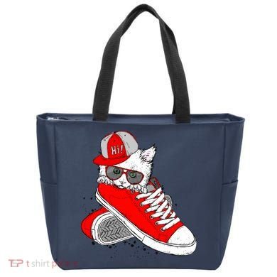 Cat In Red Sneakers Tote Bag