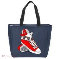 Cat In Red Sneakers Tote Bag thumb 0