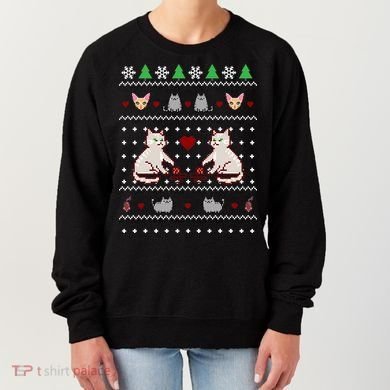 Cat Lover Ugly Christmas Women's Sweatshirt