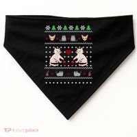 Cat Lover Ugly Christmas USA-Made Doggie Bandana thumb 0