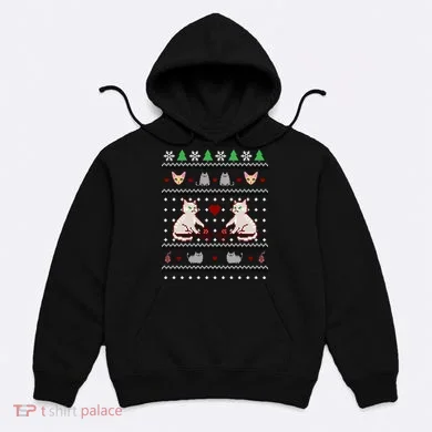 Cat Lover Ugly Christmas Hoodie