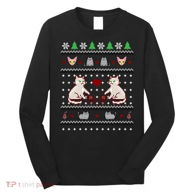 Cat Lover Ugly Christmas Long Sleeve Shirt